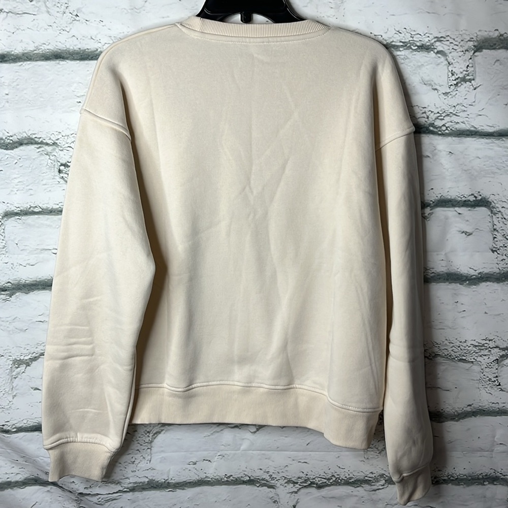Mono B Cream Crewneck Sweatshirt. Size L NWT - Picture 3 of 3